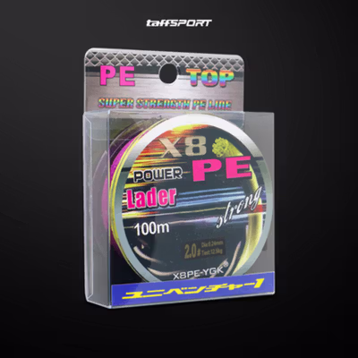 TaffSPORT Senar Pancing PE 8 Braided Strand Fishing Line 100 M 2.0 - X8 - No Color — gambar 5