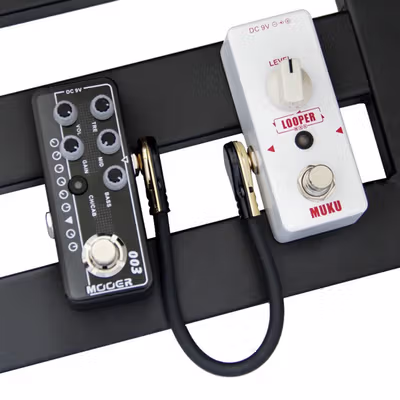 WORLDSTAGE Kabel Pedal Gitar L Shape Right Angle 6.35mm 15cm - CBC-31 - Silver — gambar 5