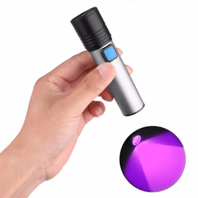 TaffLED Senter UV Mini Rechargeable 395nm Flashlight Waterproof IPX4 - K31 - Silver — gambar 5